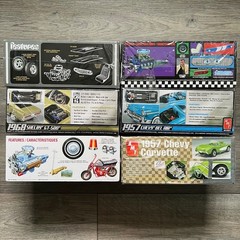 Lot of 6 AMT MPC 1/25 Car Model Kits Yenko Shelby Bel Air Corvette Dodge NEW