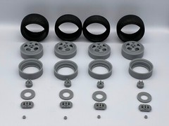 1:8 Scale Work Meister S1 3P Style Wheels & Yokohama Tires For Pocher Set Of 4