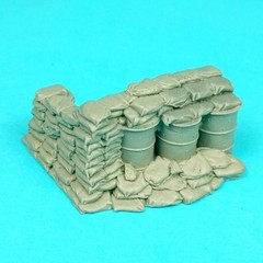 Diorama 1/35 Sandbag Walls Trench Bunker Tank Military Scene Model Uncolored