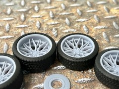 Resin 21/20 Inch: “Rohana RFG19” Model car Wheels/Tires 1/24 1/25 scale