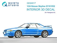 Quinta Studios 1/24 Nissan Skyline GT-R R32 3D Interior Colored Decal (Hasegawa)