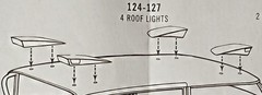 59 CADILLAC AMBULANCE EMERGENCY LIGHTS – AMT 1242 – MODEL CAR KIT PARTS LOT