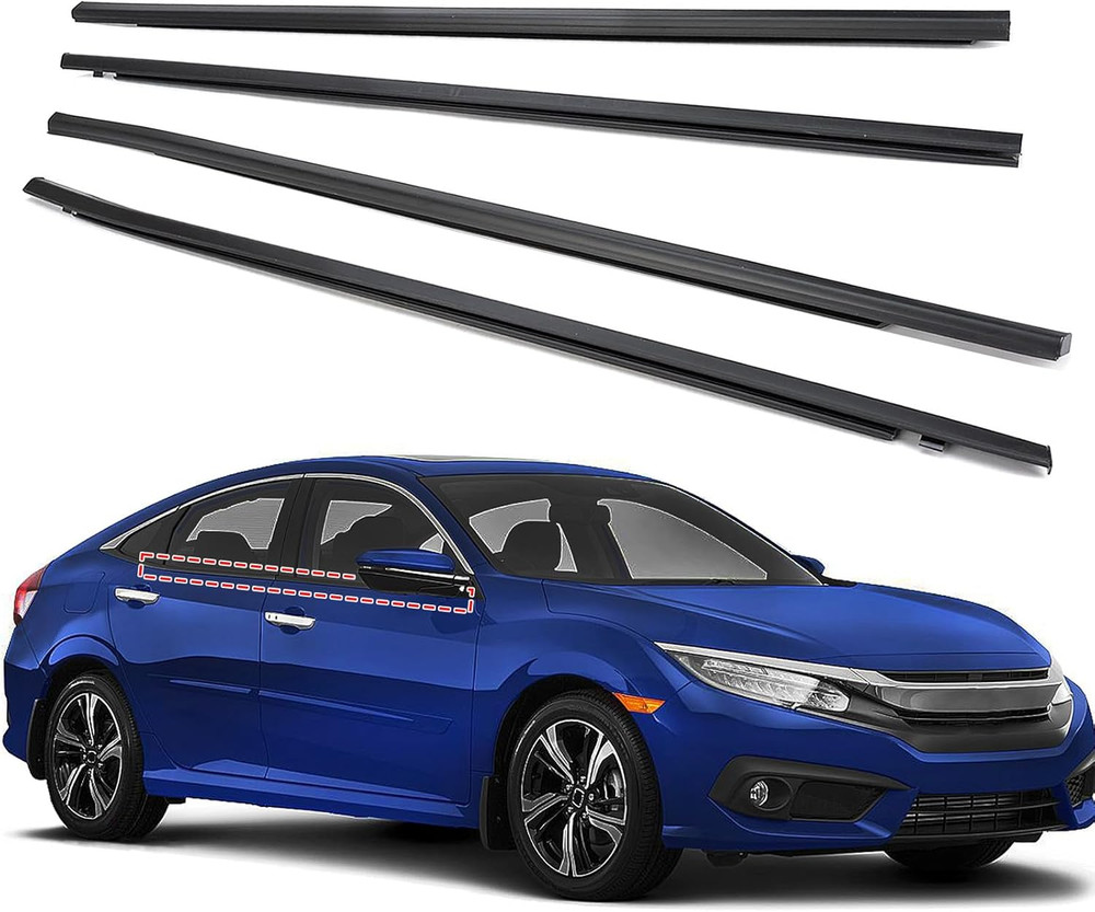 Car Window Weather Stripping Trim for Honda Civic – Durable & Flexible