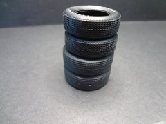 1:25 scale pad printed GOODYEAR Good Year Polyglas GT Tires 2X Front + 2X Rear