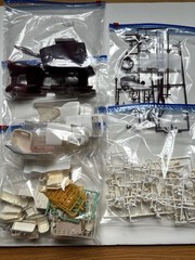 Vintage Model Car Parts Lot Bodies Glass Chrome Interiors Parts MPC AMT Revell