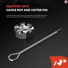 A-Premium Set of 8, Front & Rear Sway Bar Link, Front Inner Outer Tie Rod