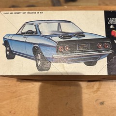 Vintage AMT 1969 Corvair Custom 1/25 Scale Model Kit #T159 Pre-Owned!!