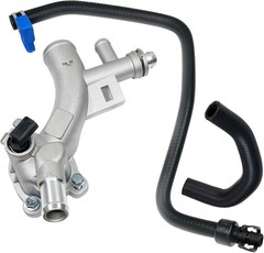 Aluminum Engine Coolant Thermostat Housing & Water Outlet w/Reservoir Inlet Hose