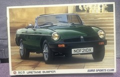 AOSHIMA EURO SPORTS CLUB 1978 MG MGB URETANE BUMPER MODEL 01398