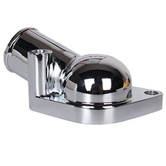 Chrome Water Neck Thermostat Housing Fit For Chevy V8 5.7L 350 454 21 Degree