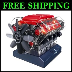 Mini V8 Engine Model Kit for Adults & Kids