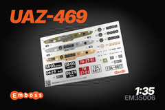 1:35 3D Detail Set Exterior for scale model UAZ 469 Zvezda 3629