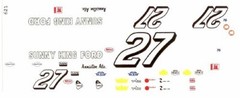 Fred Cady 621 #27 Sunny King Ford 1969 Donnie Allison 1/25 waterslide decal