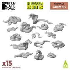 Snakes 3D printed set – animals resin bits swarm desert wargames battlefield fan