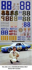 NASCAR DECAL #88 DiGARD RACING 1973-1974 CHEVROLET CHEVELLE DONNIE ALLISON 1/25