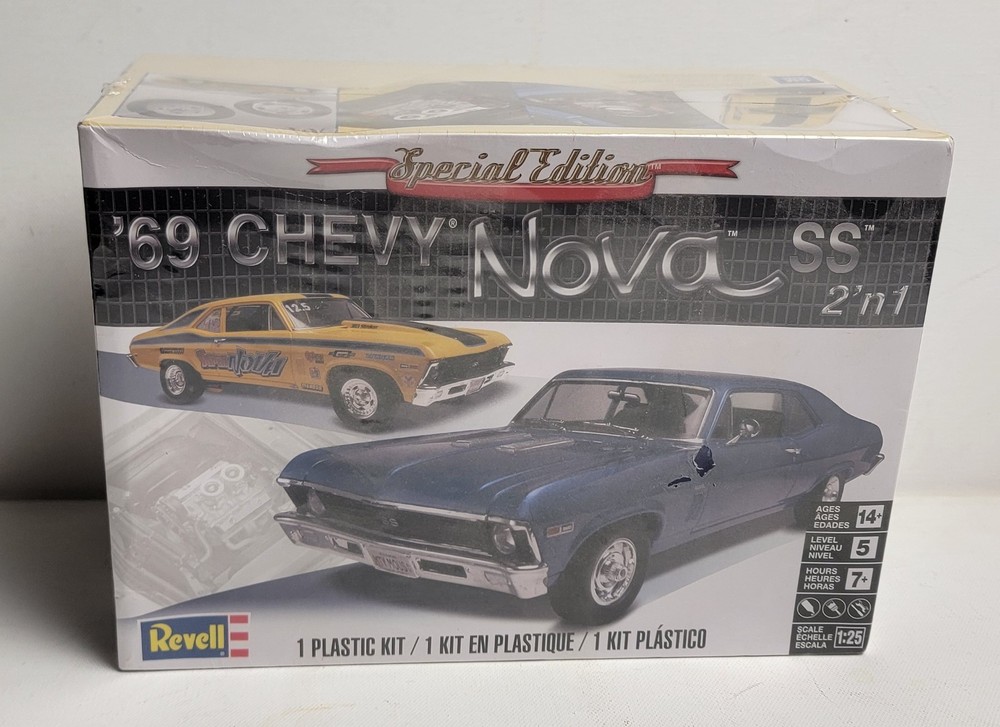 NEW Revell 69 Chevy Nova SS 2n1 Special Edition 1:25 Plastic Build Kit 85-2098