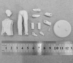 1/24 Scale Resin Figure Model Kit Gangster Godfather Unassembled, Unpainted Mode
