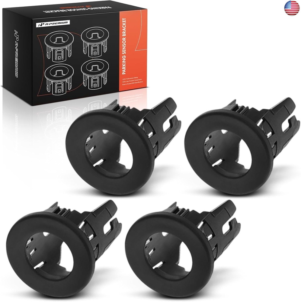 A-Premium 4-PC Rear Inner & Outer Parking Assist Sensor Retainer Bezels