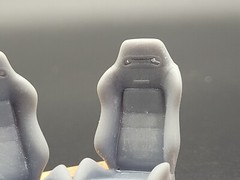 Recaro R3 mini bucket seats for 1/24 and 1/25 scale model cars (2pac)