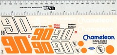 Fred Cady #148 1:25 1984 Ford Chameleon (White to Blue Car) #90 Decals