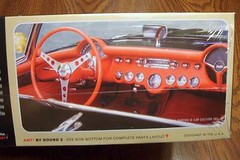 AMT 1957 CHEVY CORVETTE CONVERTIBLE 1/25 SCALE MODEL KIT (molded in aqua)