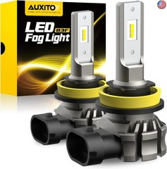 AUXITO H11/H8/H16 LED Fog Light Bulbs or DRL, 6000 Lumens 6500K Cool White