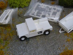 Roco Minitanks / Herpa 1/87 Modern US M-998 UN Hummer W/Trailer Lot#912X©