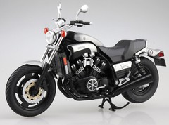 Aoshima 1/12 BIKE MODEL Yamaha VMAX Silver Dust Diecast Model -ASSEMBLED-