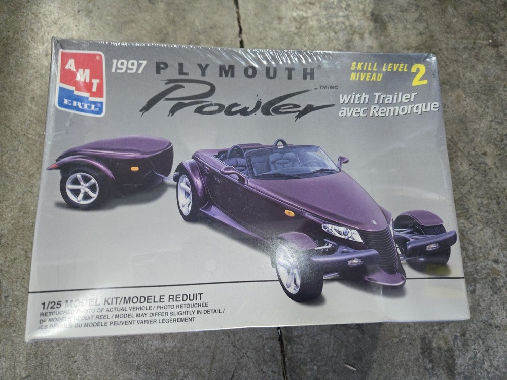 🔥AMT ERTL 1997 Plymouth Prowler with Trailer Model Kit 8588 1/25 Scale