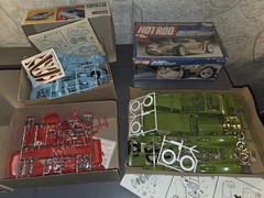 Set of 4 Model Cars – some are partially assembled