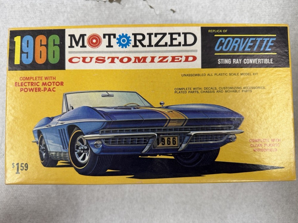 Palmer 1966 Corvette Convertible With Electric Motor model Kit No. M662