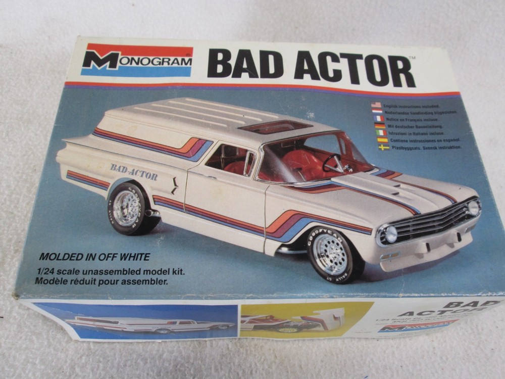 Vintage 1980 Monogram Bad Actor 1960 Chevy delivery sedan plastic model kit 2267