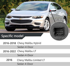 7-Pin Right Passenger Side Door Mirror Fit For 2016-2022 Chevy Malibu LT Hybrid