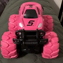 Snap-on pink #5 Monster truck race car toy car pull back and it goes 3×3 size
