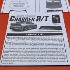 2021 Charger R/T AMT Decals Instructions Template Model Parts 1:25 New 7