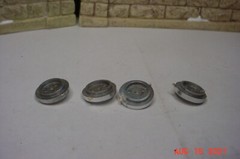 Vintage Custom Domed 6 Spoke Hubcaps set of 4 1/25 Part jy1212