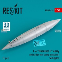 RESRSU480218U 1:48 ResKit USAF F-4 Phantom II Early 600-gal Fuel Tank