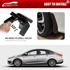 SPEEDWOW Mud Flaps,Fit for 2012-2016 Focus (Not fit Side Skirts),Front and Rear