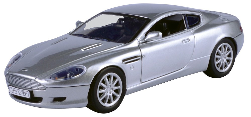 Motormax Aston Martin DB9 Coupe Silver Metallic 1/24 Diecast Model 73321 Silver