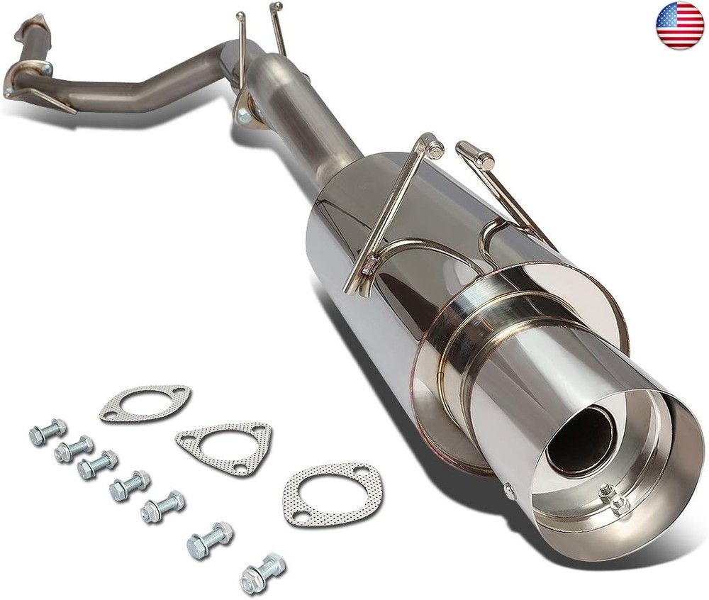 DNA MOTORING CBE-HC06SI Stainless Steel Cat Back Exhaust System [Compatible