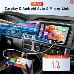 Single Din Car Stereo Carplay Android Auto, Driauto 7 Inch HD Touch Screen Car