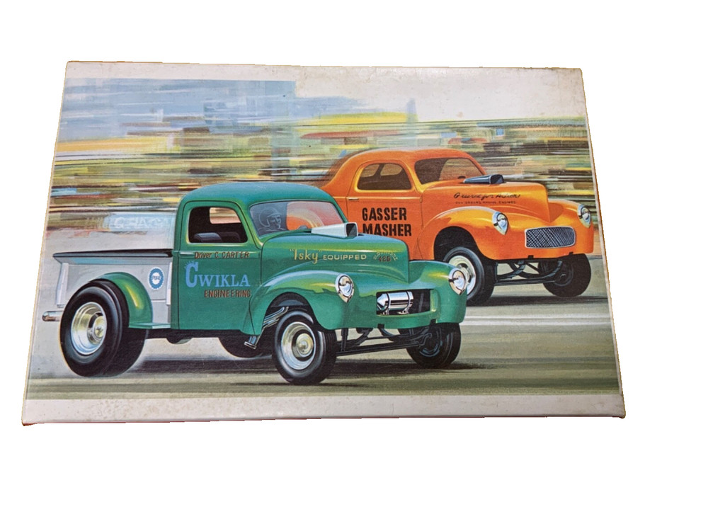 M3A Sealed vtg box AMT 1940 Willys Coupe Pickup Gasser 1/25 Model Kit AMT818/12