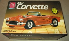 1962 Chevy Corvette 3 in 1 Stock Custom Drag 1/25 Scale Model Car Kit, AMT Ertl