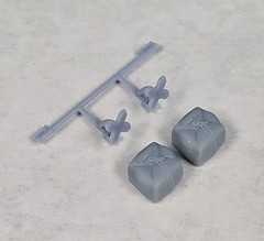 RESIN 3D PRINTED 1/24 1/25 DUAL DRAG PARACHUTE AND ANCHOR