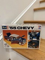 Vintage Revell 55 Chevy Model Kit 1/25 Scale H-1374 , ASIS w/original box