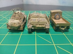 Africa Corps 1/72 1/87 ? Army Tank Trucks Built Model WW II German Tan Diorama