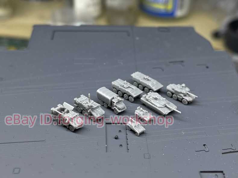 3D printing 1/700 French Army Armored Vehicle unit Unpainted /9pc