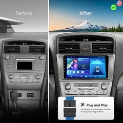 9 Inch QLED Octa-Cores Android Car Stereo for Toyota Camry 2007-2011 Wireless