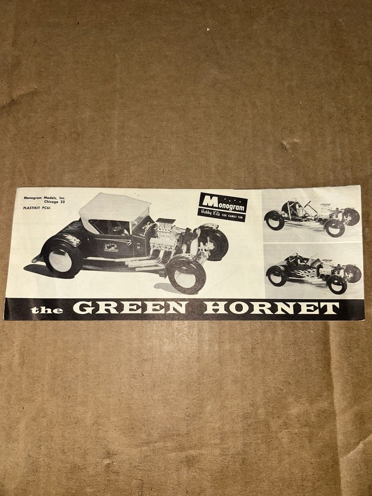 Monogram Green Hornet Ford ‘T’ Show-Go Roadster Model Kit Instructions PC61