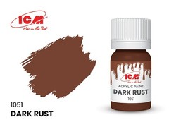 Acrylic Paints Set for WWI US Vehicles Grey, Brown, Green, Black ICM 3051